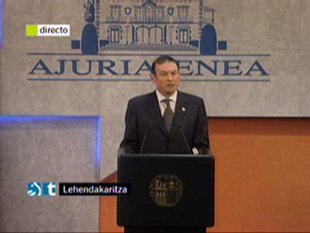 Comparecencia p&uacute;blica de Juan Jos&eacute; Ibarretxe / ETB