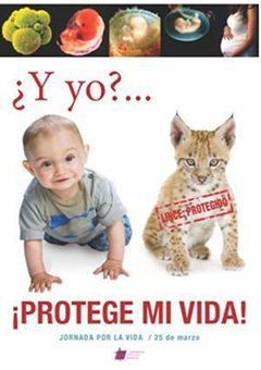 Cartel da campaña da institución católica