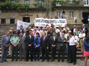 Abanderados da marcha Panos Brancos contra a Droga