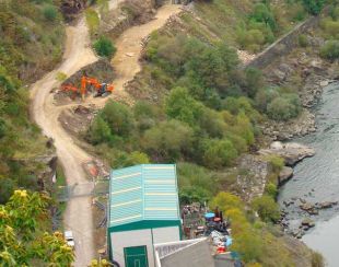 Fotografía de zona en obras en Santo Estevo / Imaxe: Adega